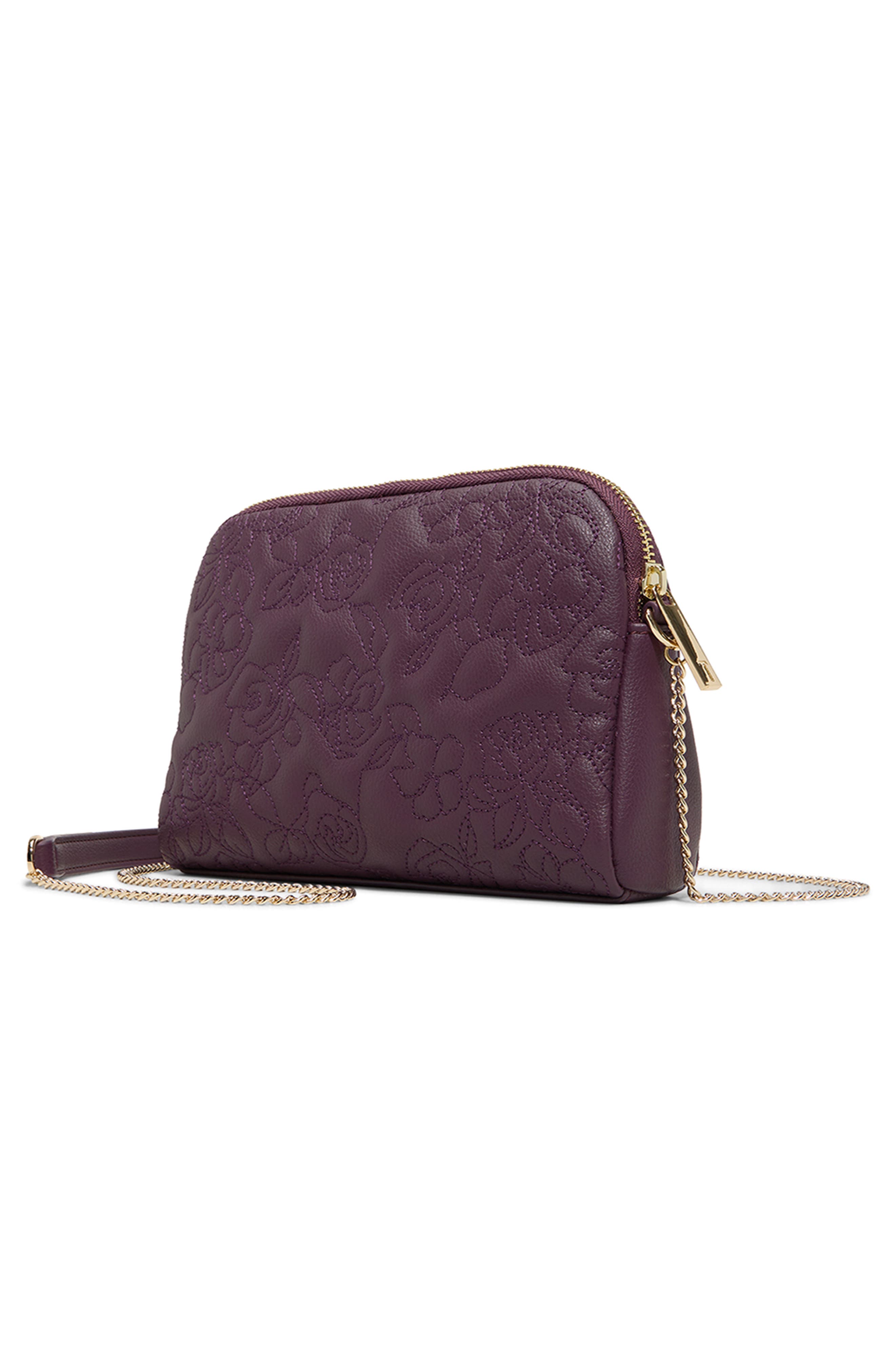 Ginny Faux Leather Crossbody Bag, Alternate, color, WINE