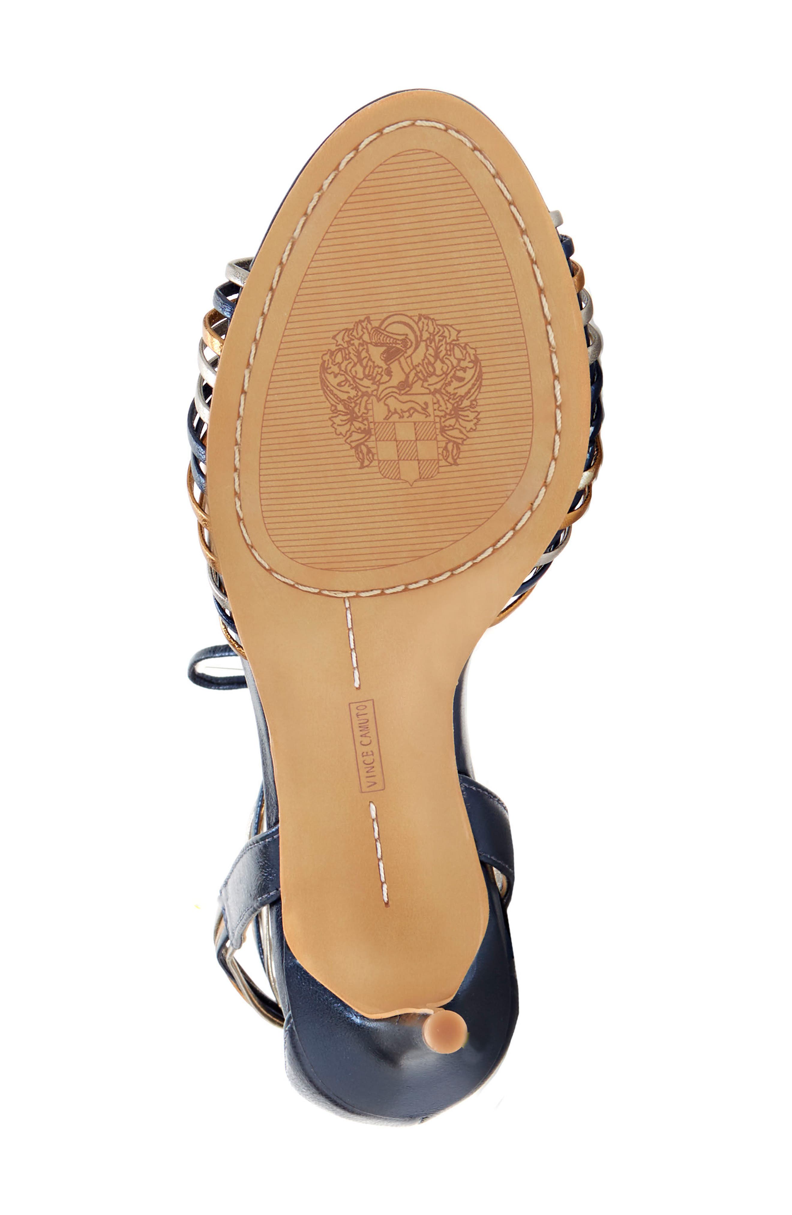 Stellima Tassel Sandal, Alternate, color, SILVER/ NAVY/ GOLD