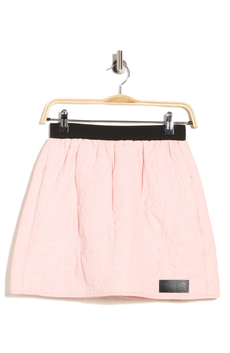 Longchamp Quilted Miniskirt, Alternate, color, Pale Pink