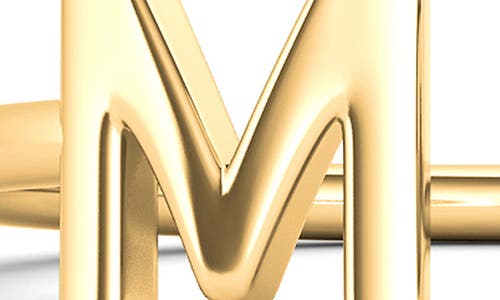 Hautecarat Lab Grown Diamond Letter Ring In 18k Yellow Gold - M