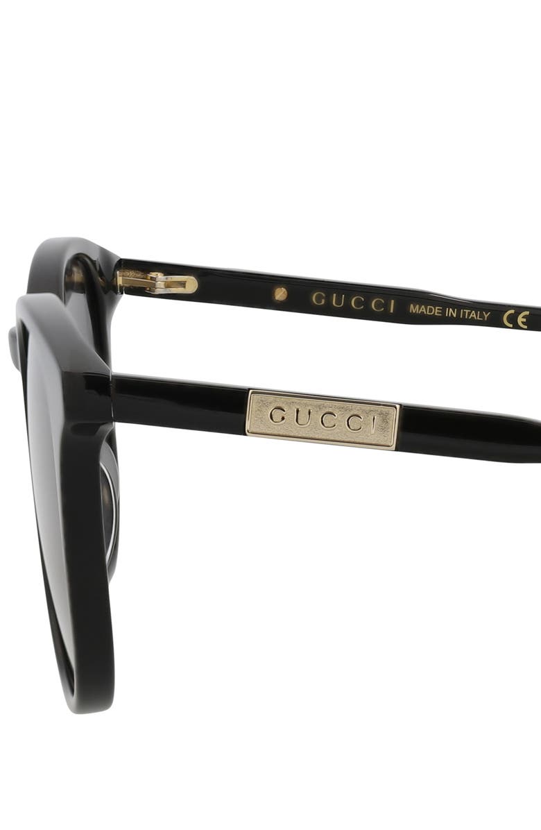 Gucci 50mm Square Sunglasses, Alternate, color, Black Black Grey