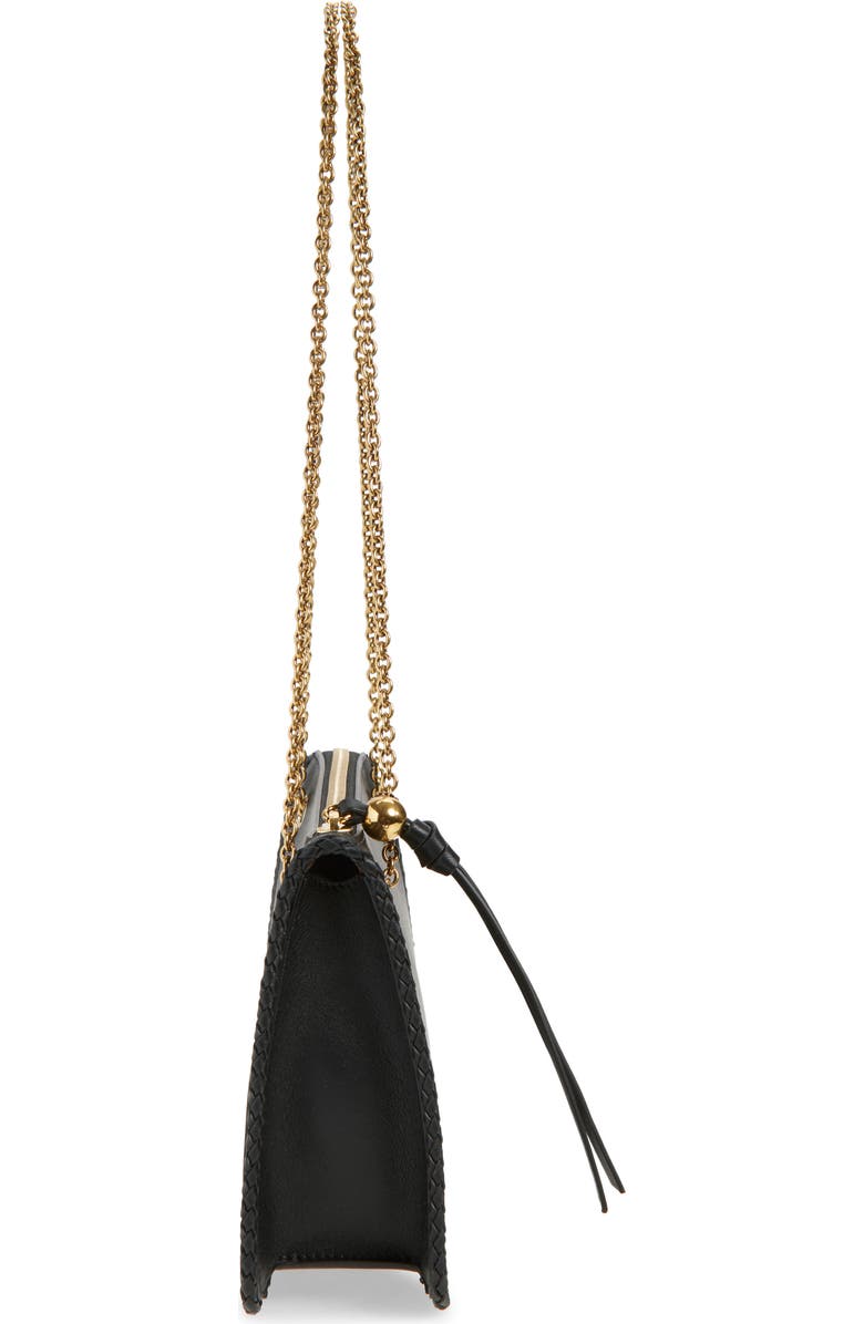 Etro Leather Crossbody Bag, Alternate, color, Uni Black