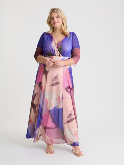 Verity Abstract Print Maxi Gown