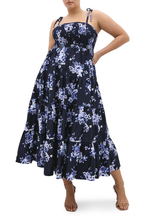 Marli Floral Print A-Line Dress