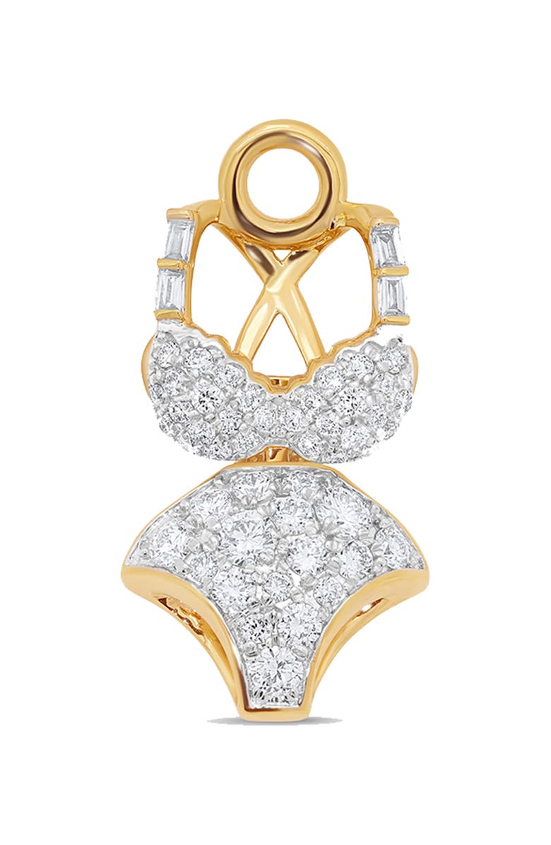 Sara Weinstock Papua Diamond Bikini Charm, Main, color, Yellow Gold