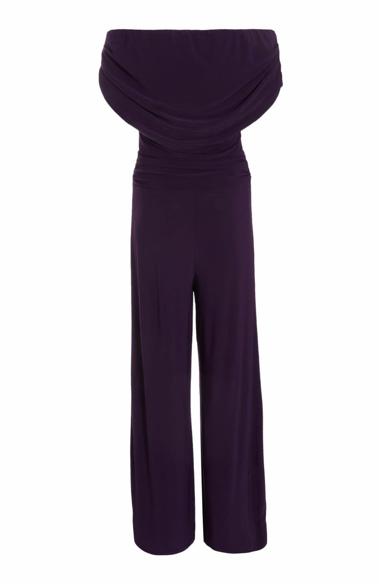 QUIZ ITY Bardot Palazzo Jumpsuit, Alternate, color, 