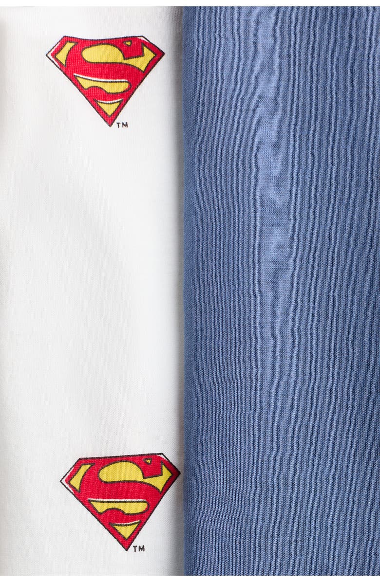 H&M 2-pack Printed Pyjamas, Alternate, color, Dusty Blue/Superman