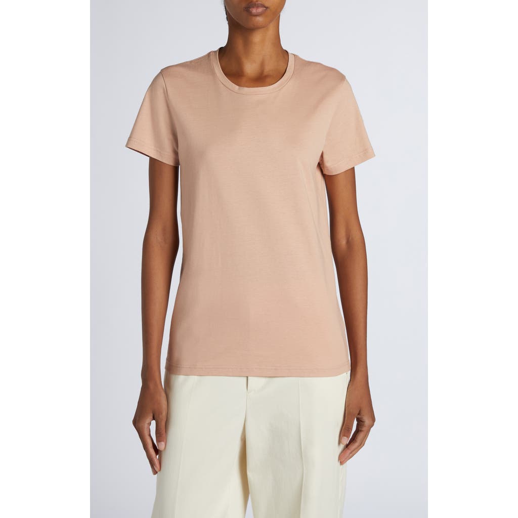 Moncler Side Logo Cotton Jersey T-shirt In Pink