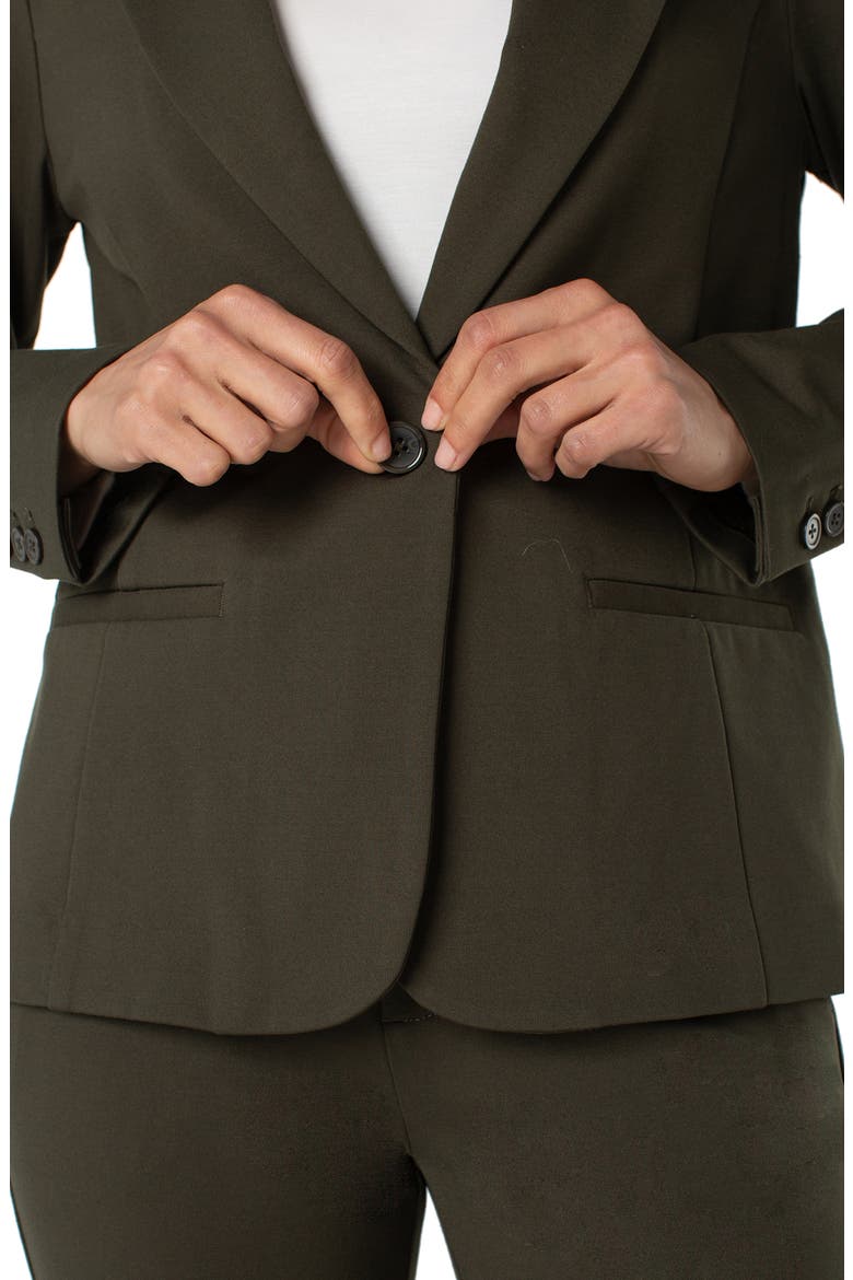 Fitted Knit Blazer, Alternate, color, FOREST NIGHT