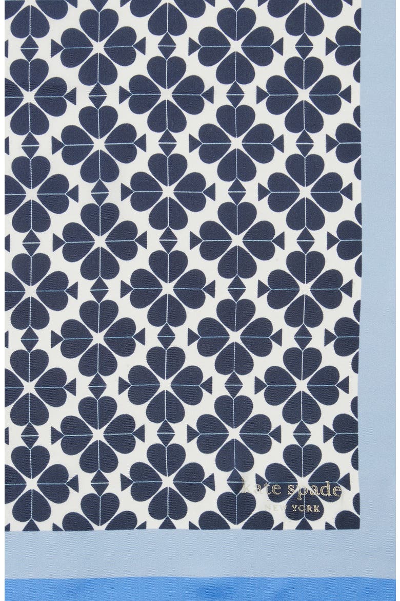 spade flower square silk scarf, Alternate, color, BLAZER BLUE