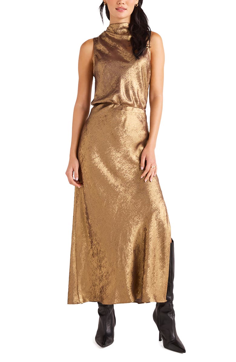 Bella Dahl Metallic Bias Cut Maxi Skirt, Alternate, color, 