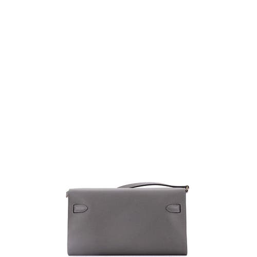 Pre-owned Hermes  Hermes Kelly To Go Wallet Evercolor In Brown