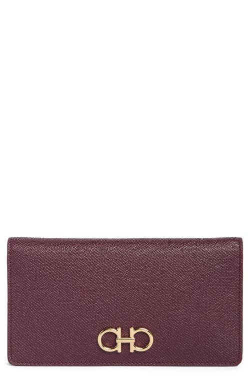 FERRAGAMO Gancio Continental Wallet in Plum at Nordstrom
