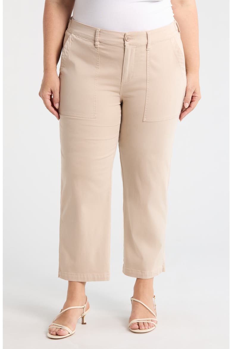 Crop Straight Leg Utility Pants, Main, color, SAFARI SAND