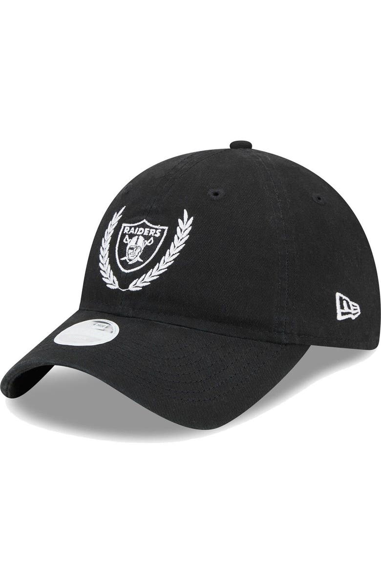 New Era Women's New Era Black Las Vegas Raiders Leaves 9TWENTY Adjustable Hat, Main, color, Black