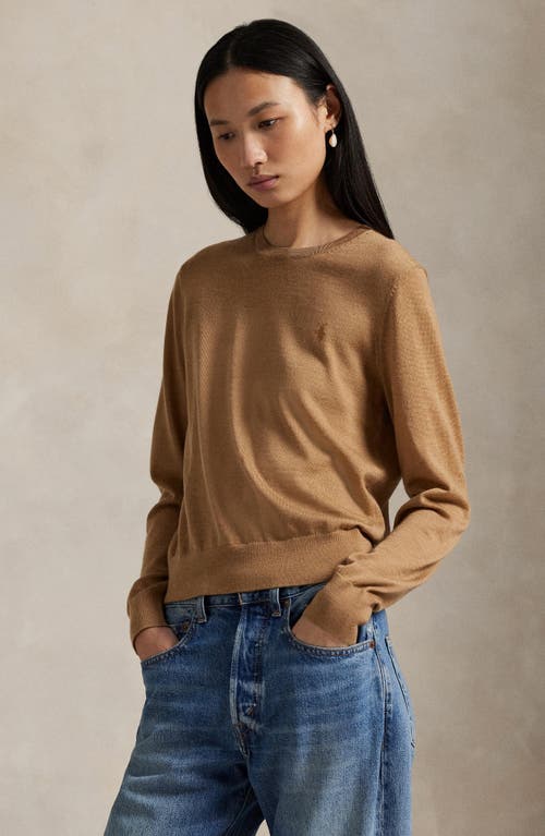 Polo Ralph Lauren Medium-weight Italian Wool Crewneck Sweatshirt In Multi