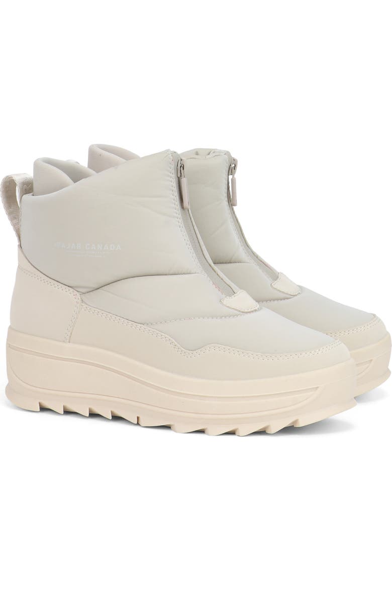 Pajar Gala Front Zip Waterproof Platform Ankle Bootie, Main, color, Chalk