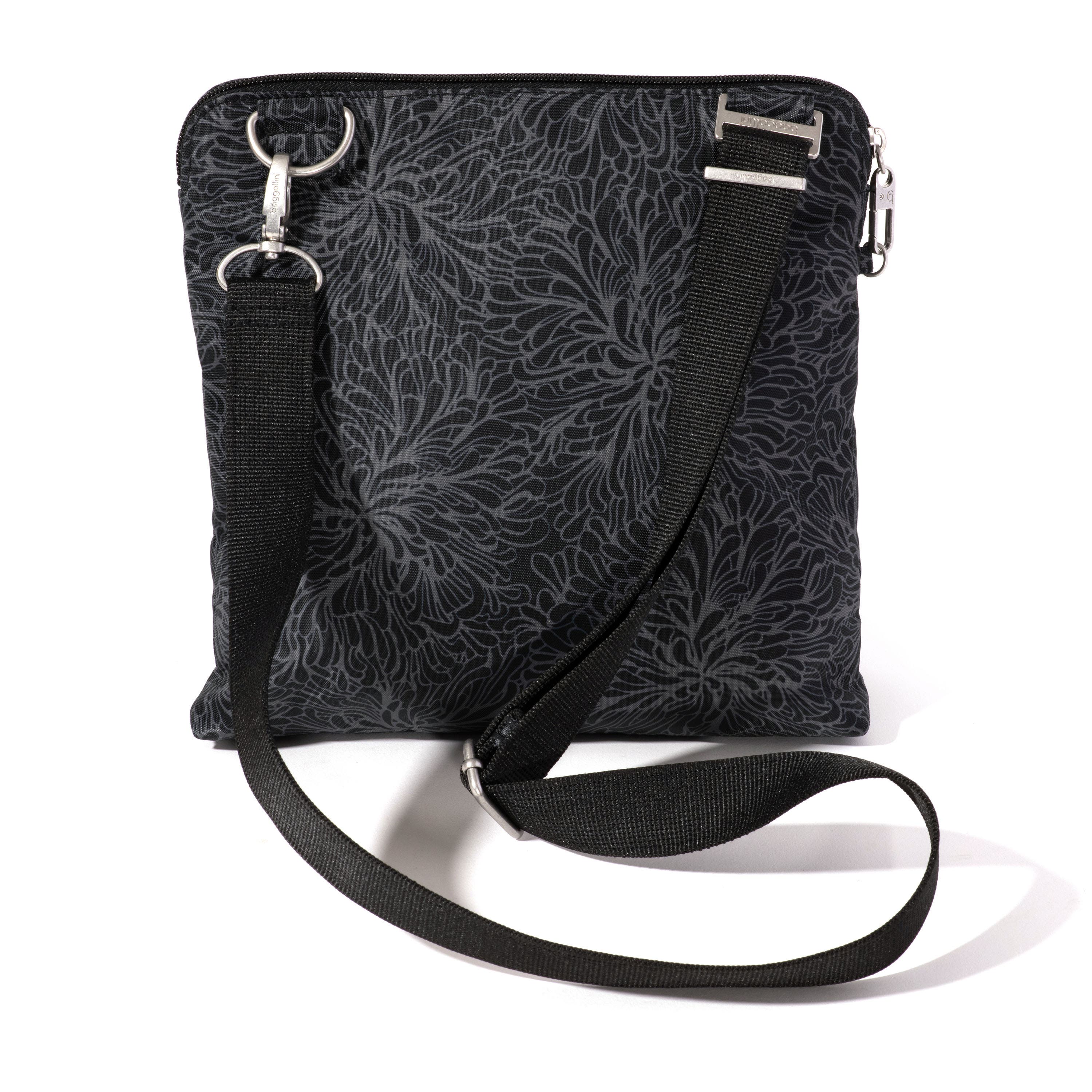 BAGGALLINI Securtex Anti-Theft Large Crossbody Bag, Alternate, color, Midnight Blossom Print