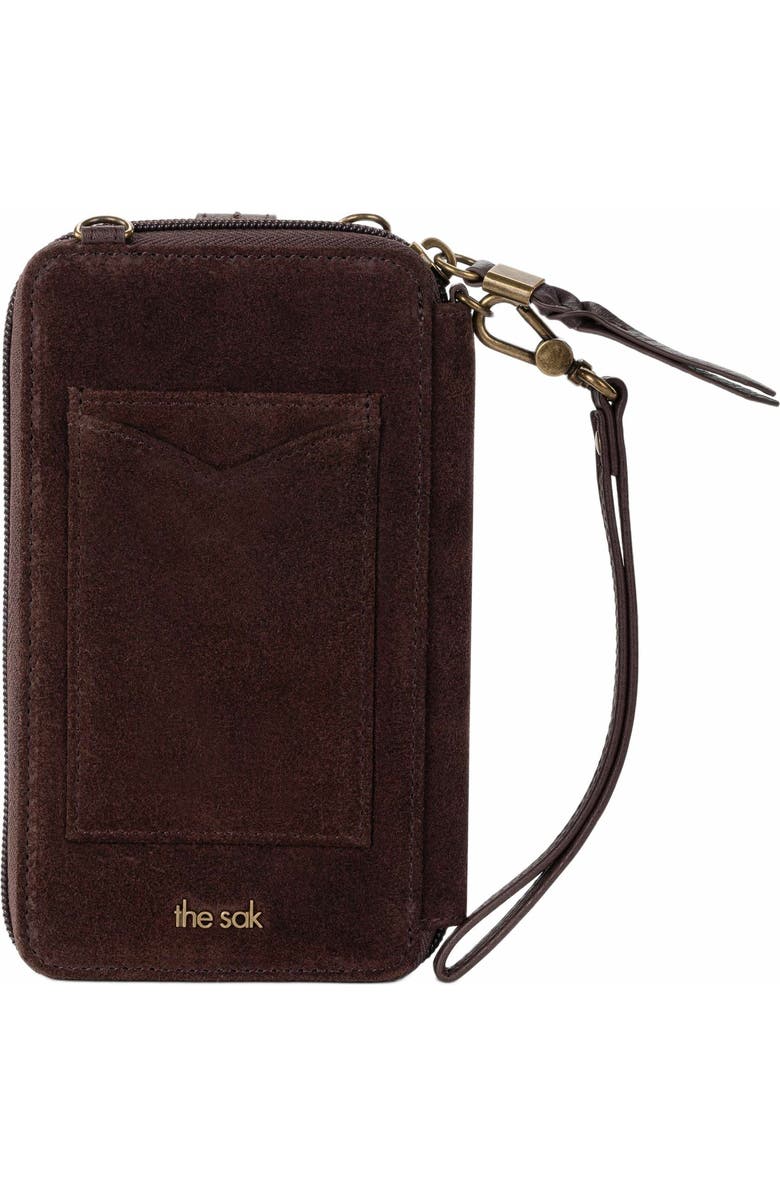 The Sak Silverlake N/S Smartphone Crossbody, Alternate, color, Mahogany Suede