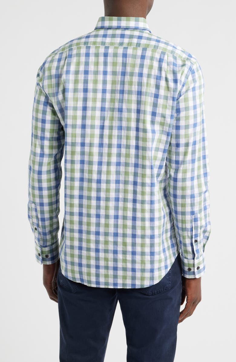 johnnie-O Candler Plaid Button-Down Shirt, Alternate, color, Forest