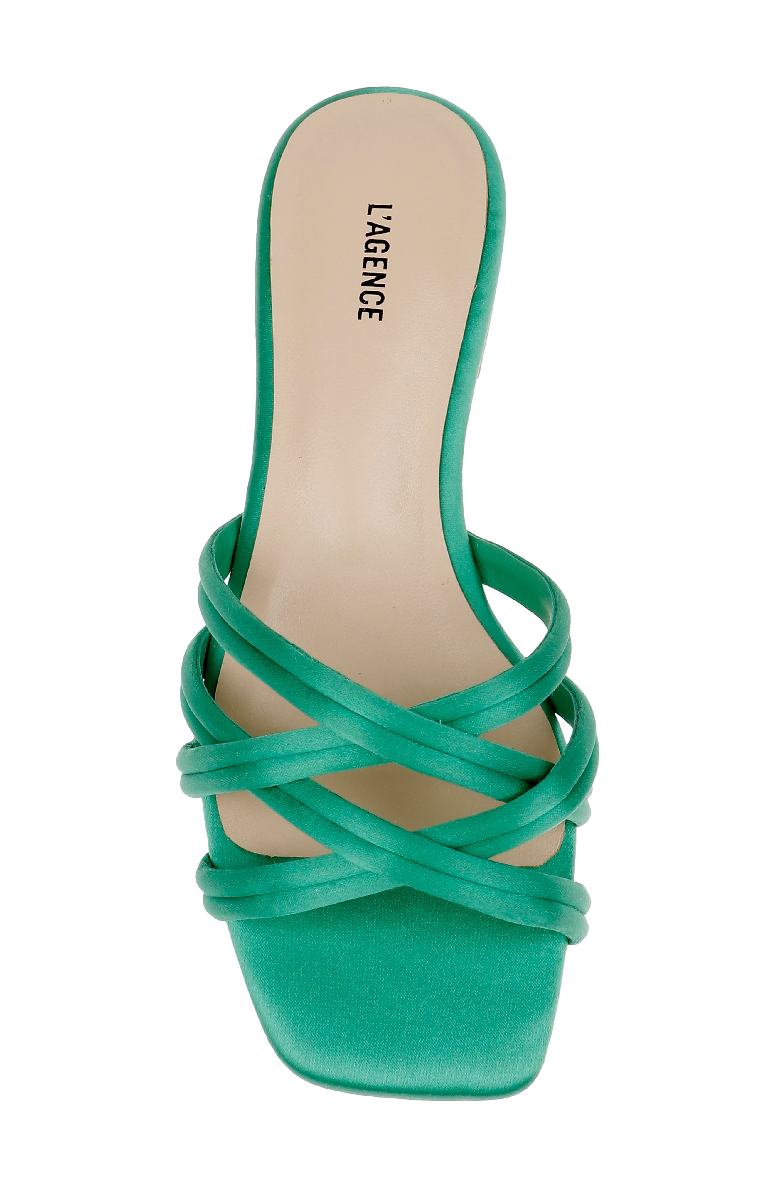 L'AGENCE Abelle Slide Sandal, Alternate, color, Amazon Green