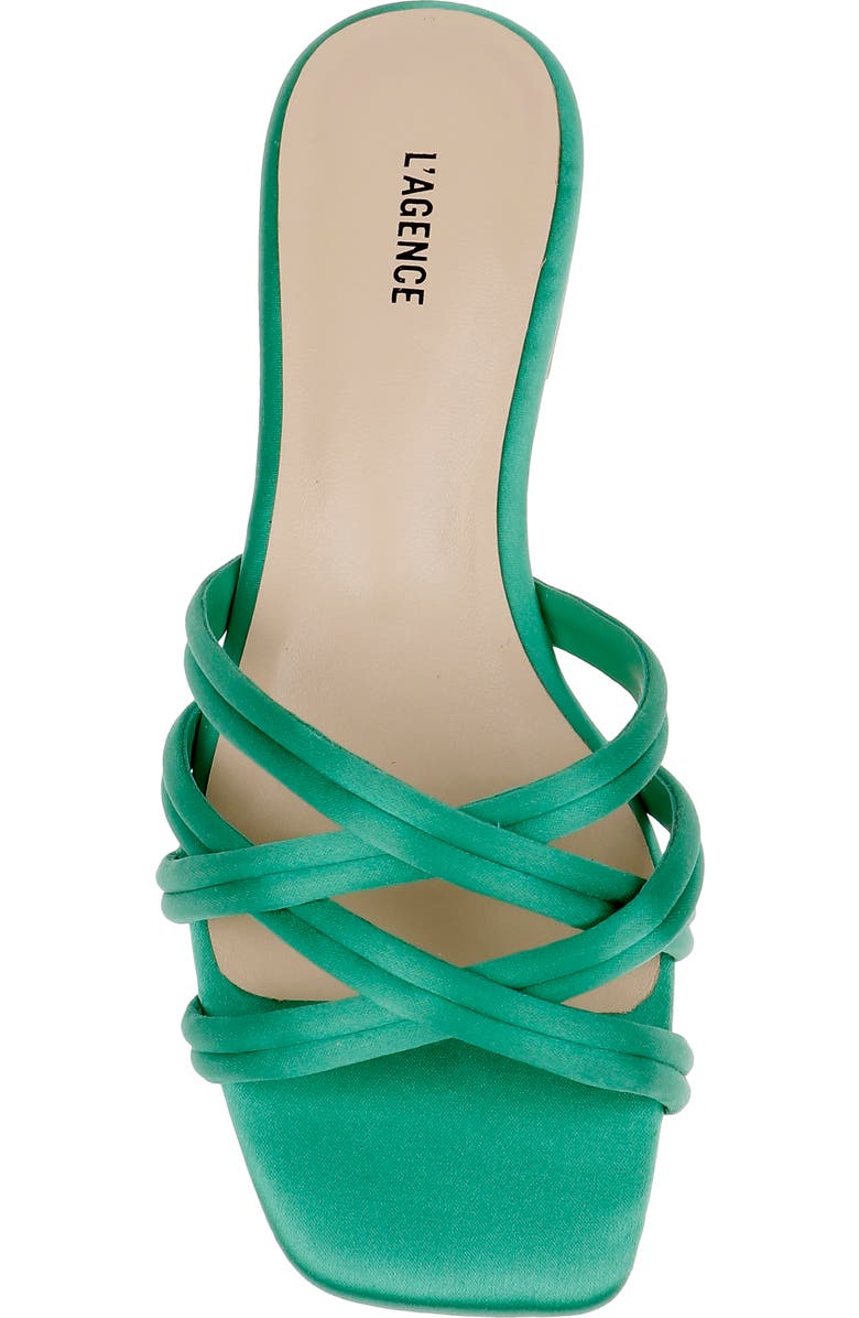 L'AGENCE Abelle Slide Sandal, Alternate, color, Amazon Green