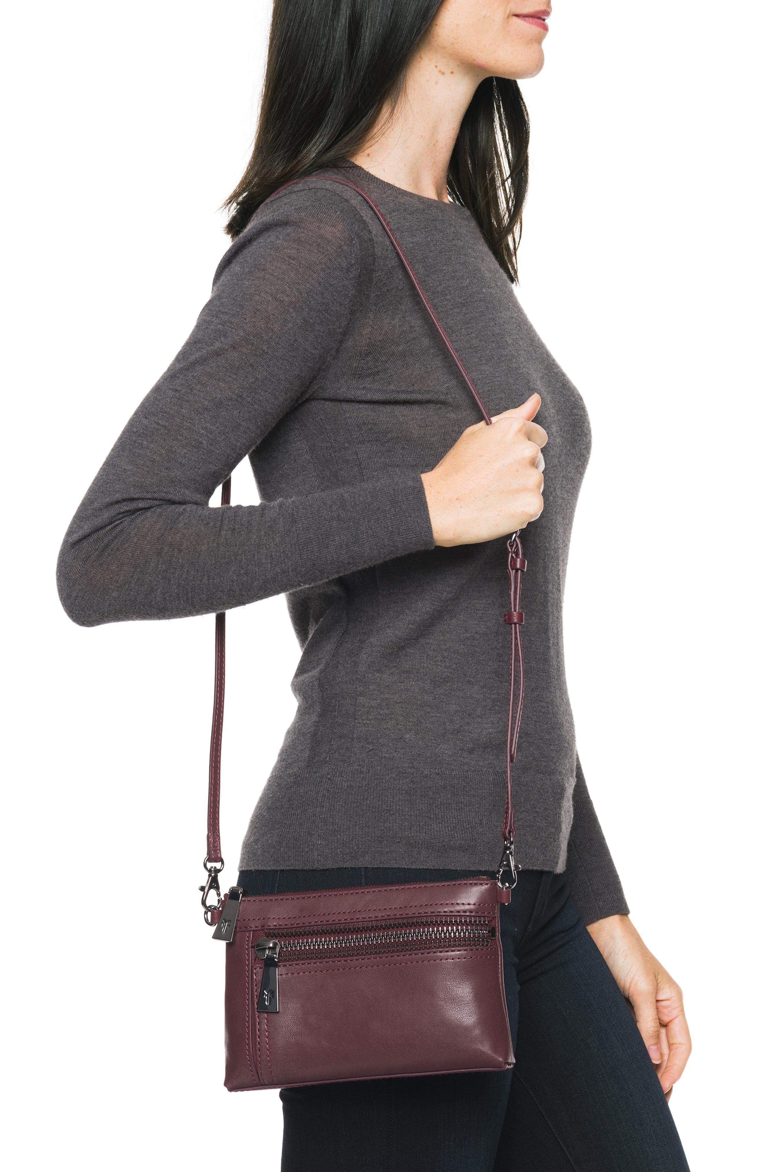 Frye Lena Leather Crossbody Bag, Alternate, color, 