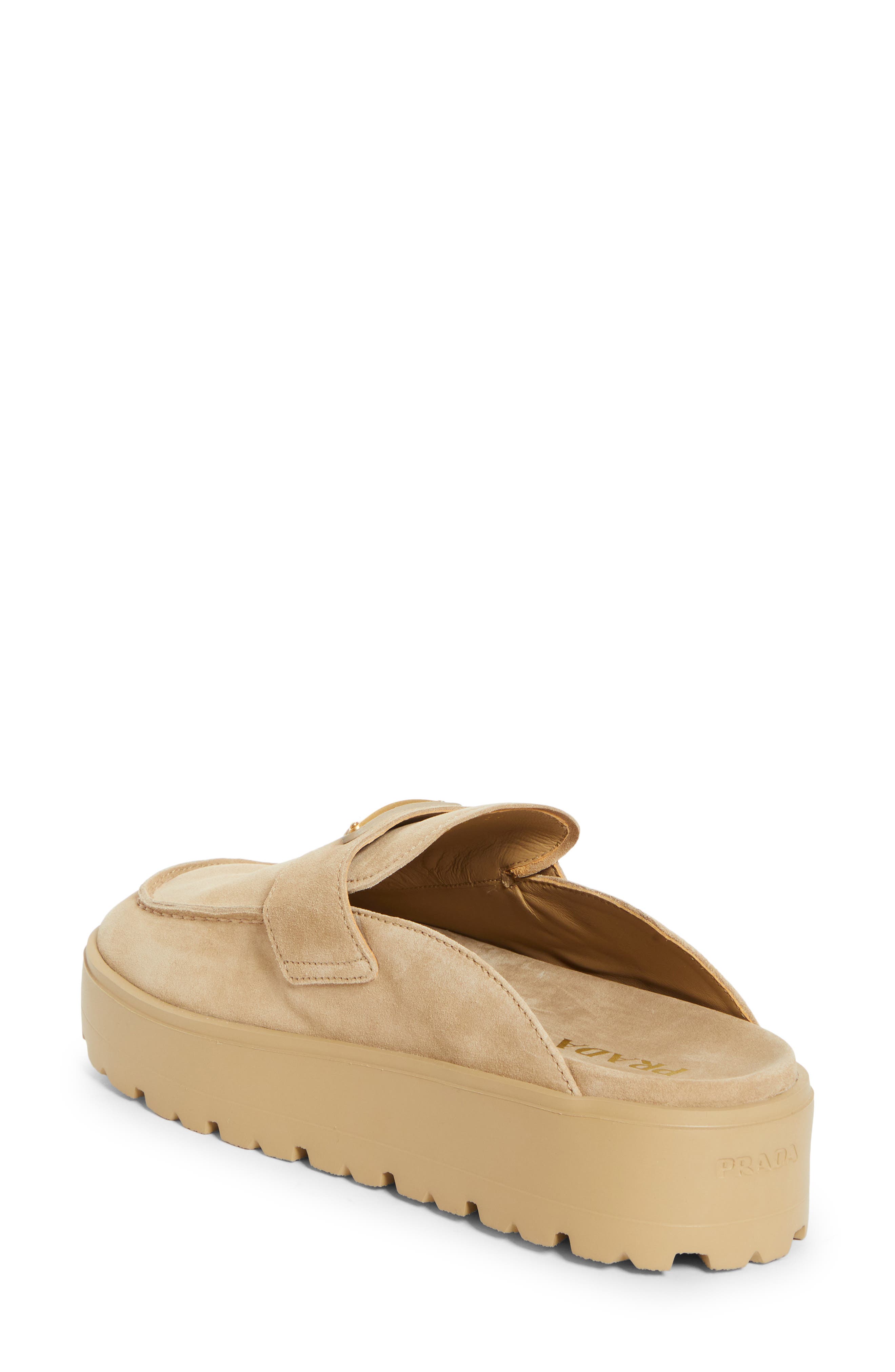 Prada Flatform Clog, Alternate, color, Ecru