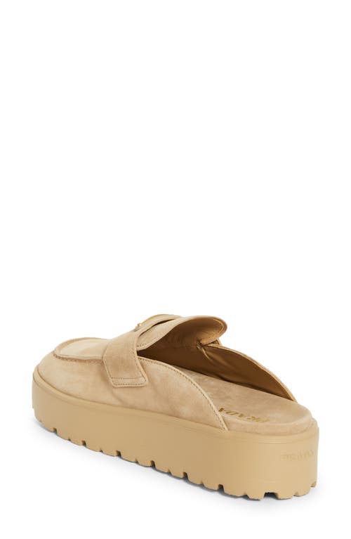 Prada Flatform Clog In Nude