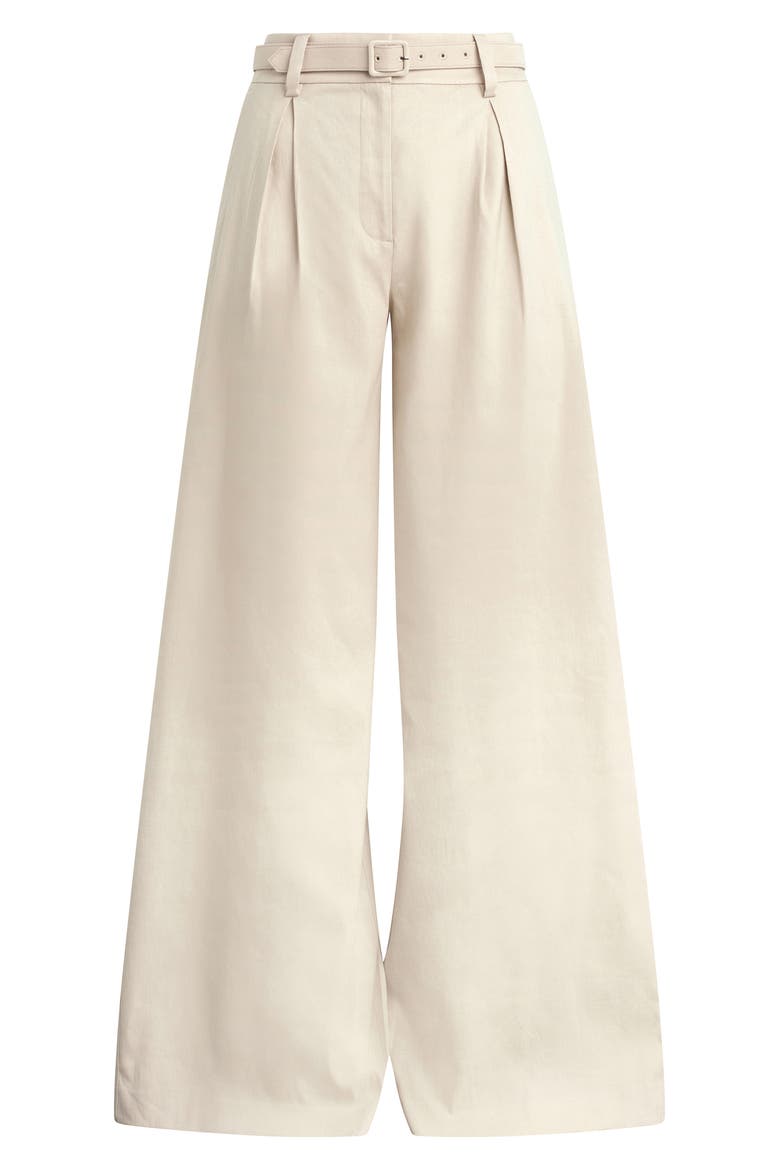 The Miranda Wide Leg Linen Blend Pants, Alternate, color, LIGHT KHAKI