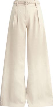Favorite Daughter The Miranda Wide Leg Linen Blend Pants