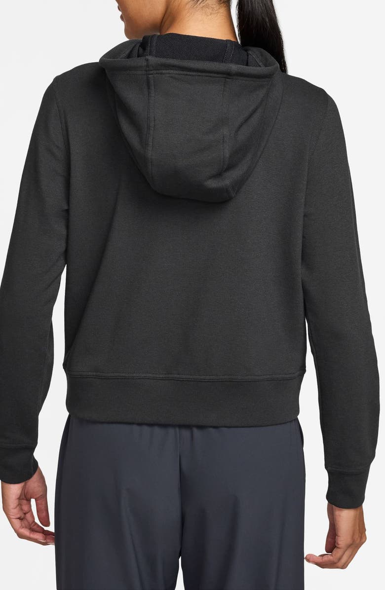 Nike Dri-FIT One Full-Zip Hoodie, Alternate, color, Black/ White