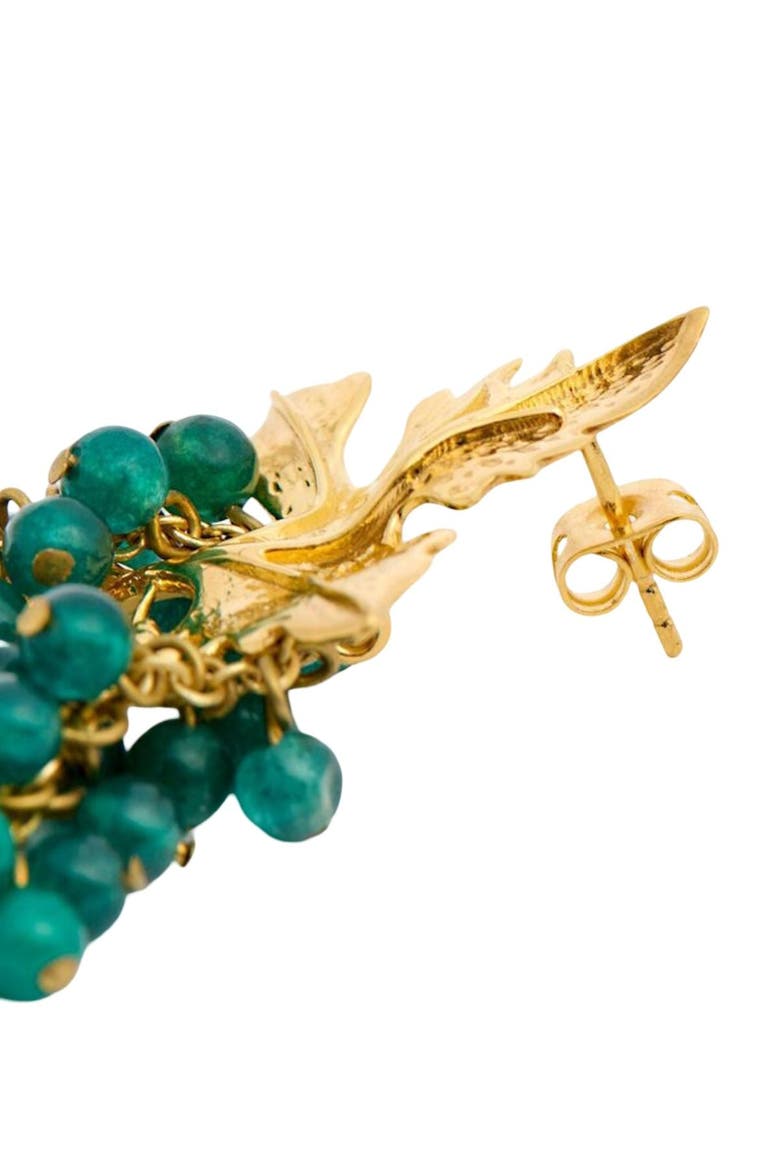 Mini Adile Grape Statement Earrings, Alternate, color, Emerald Green