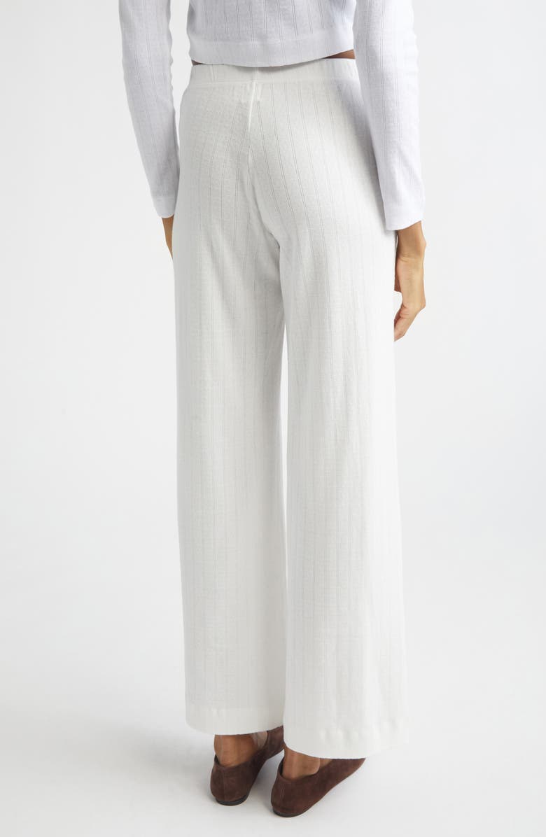 LESET Cotton Pointelle Boxer Pants, Alternate, color, White