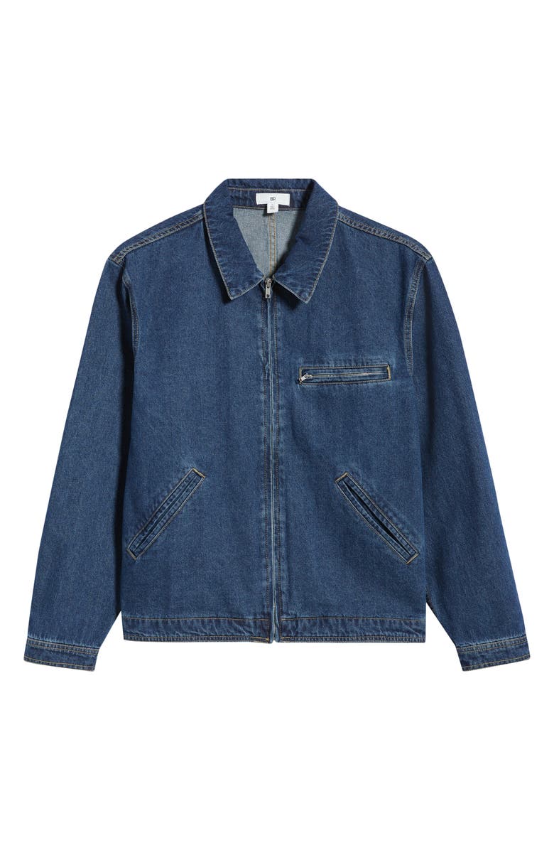 BP. Denim Zip Jacket, Alternate, color, Indigo Rinse