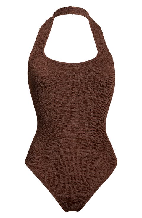 Sandy One-Piece Halter Swimsuit