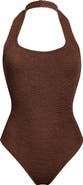 Hunza G Sandy One-Piece Halter Swimsuit