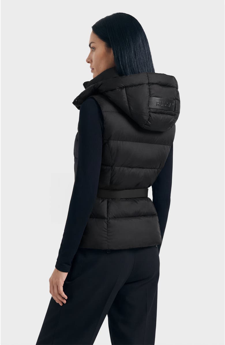 Rudsak Cassidy Women's Down Vest with Removable Hood & Pouch Belt, Alternate, color, Black
