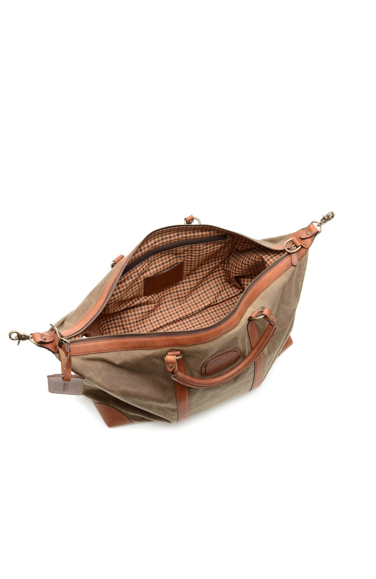 Twain 22" Waxed Canvas Weekender, Alternate, color, Olive