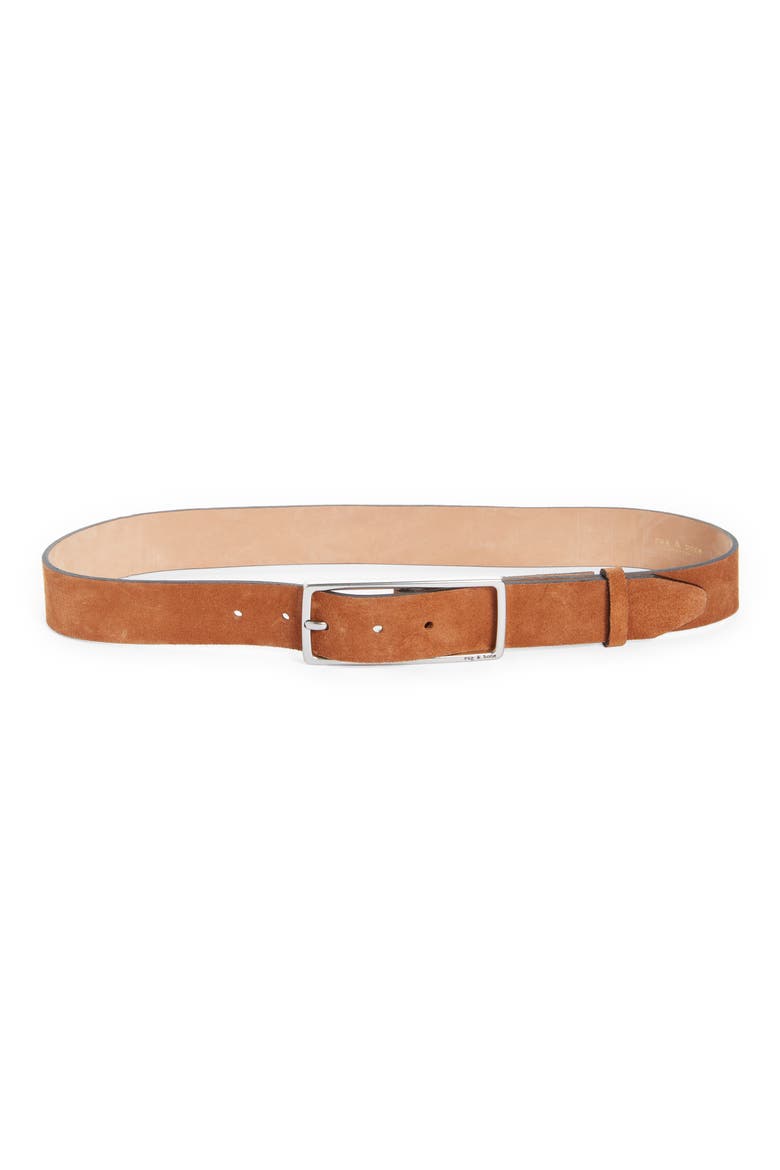 Women's Rebound Suede Belt, Main, color, REDWOODSD