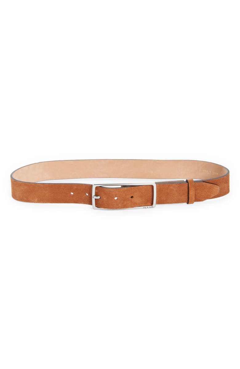 rag & bone Women's Rebound Suede Belt, Main, color, 