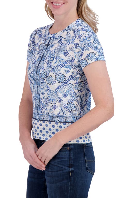 Lucky Brand Floral Cotton & Modal T-shirt In Blue Floral