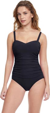 Profile by Gottex Tutti Frutti D-Cup Scoop Neck Shirred Underwire One Piece