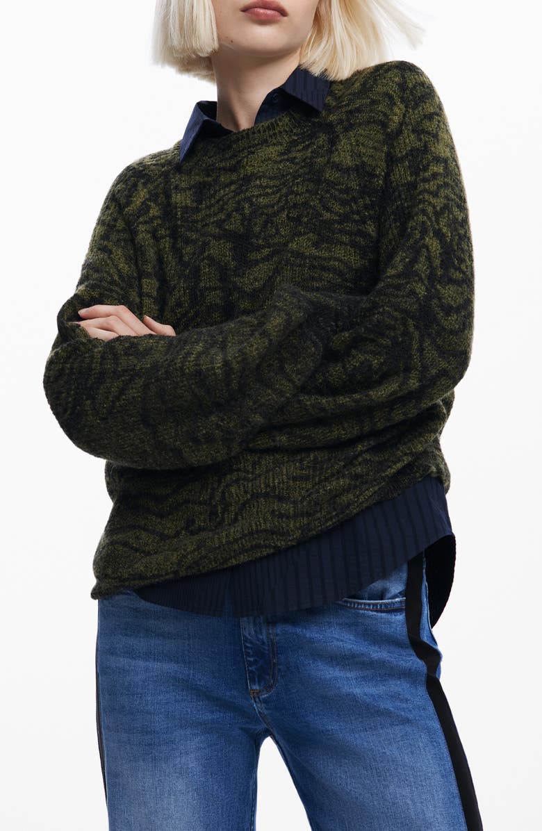 Desigual Brampton Crewneck Sweater, Main, color, 