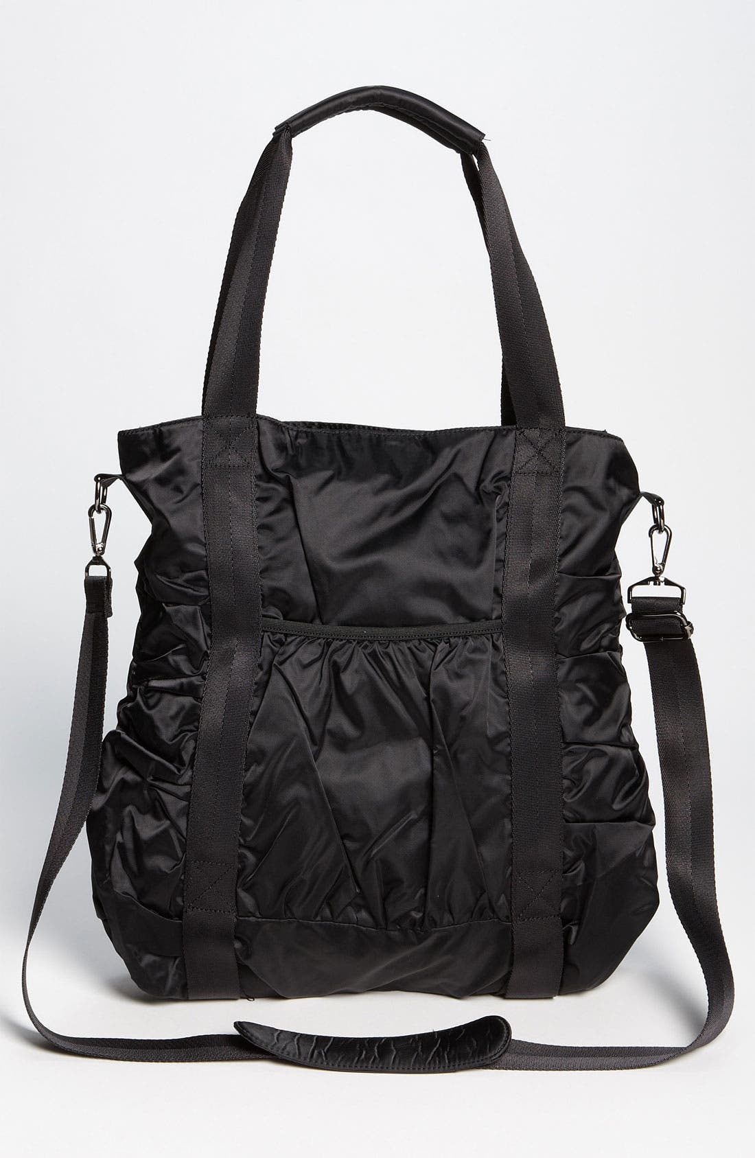 Gathered Tote, Alternate, color, BLACK