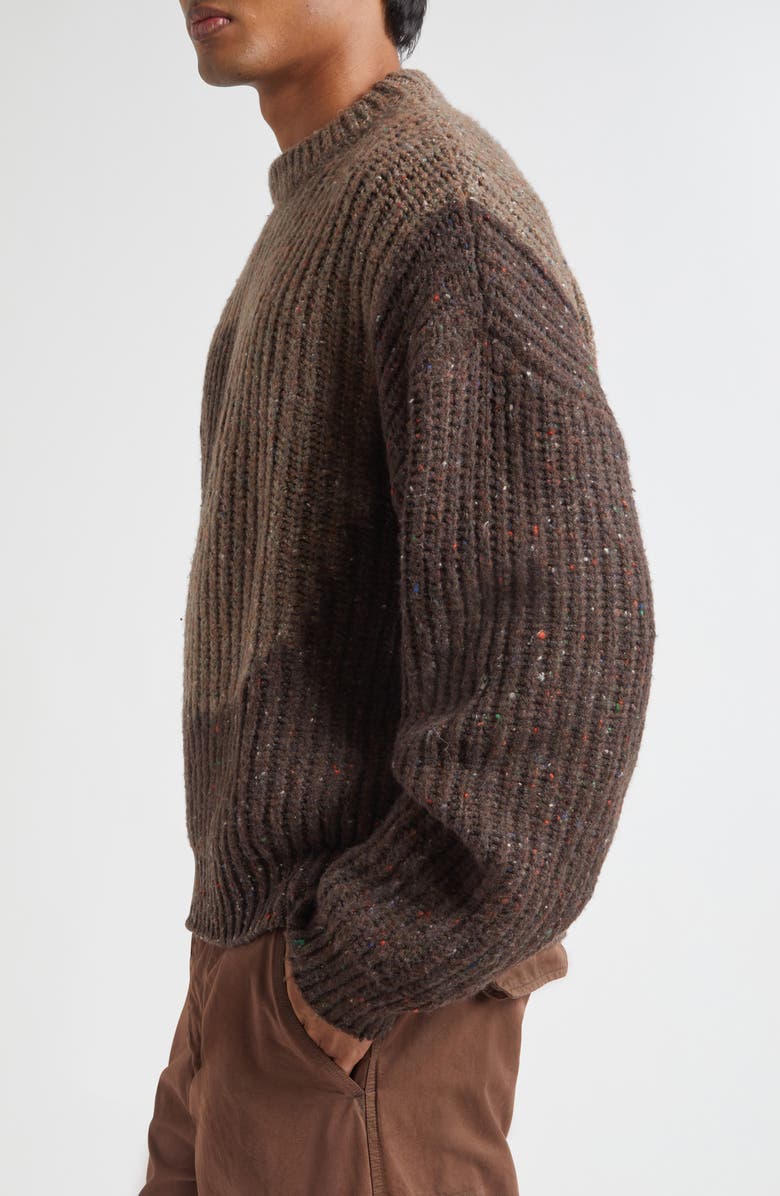 ERL Gender Inclusive Swirl Wool Blend Sweater, Alternate, color, Brown