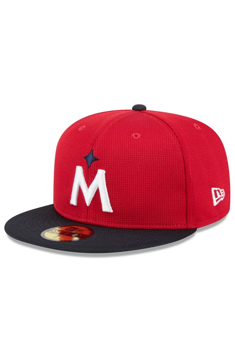 New Era Men's New Era  Red/Navy Minnesota Twins 2025 Spring Training 59FIFTY Fitted Hat, Alternate, color, 
