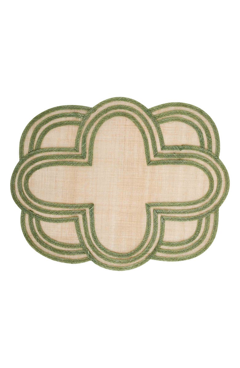 Juliska Scallop Stripe Placemat, Main, color, Seagrass