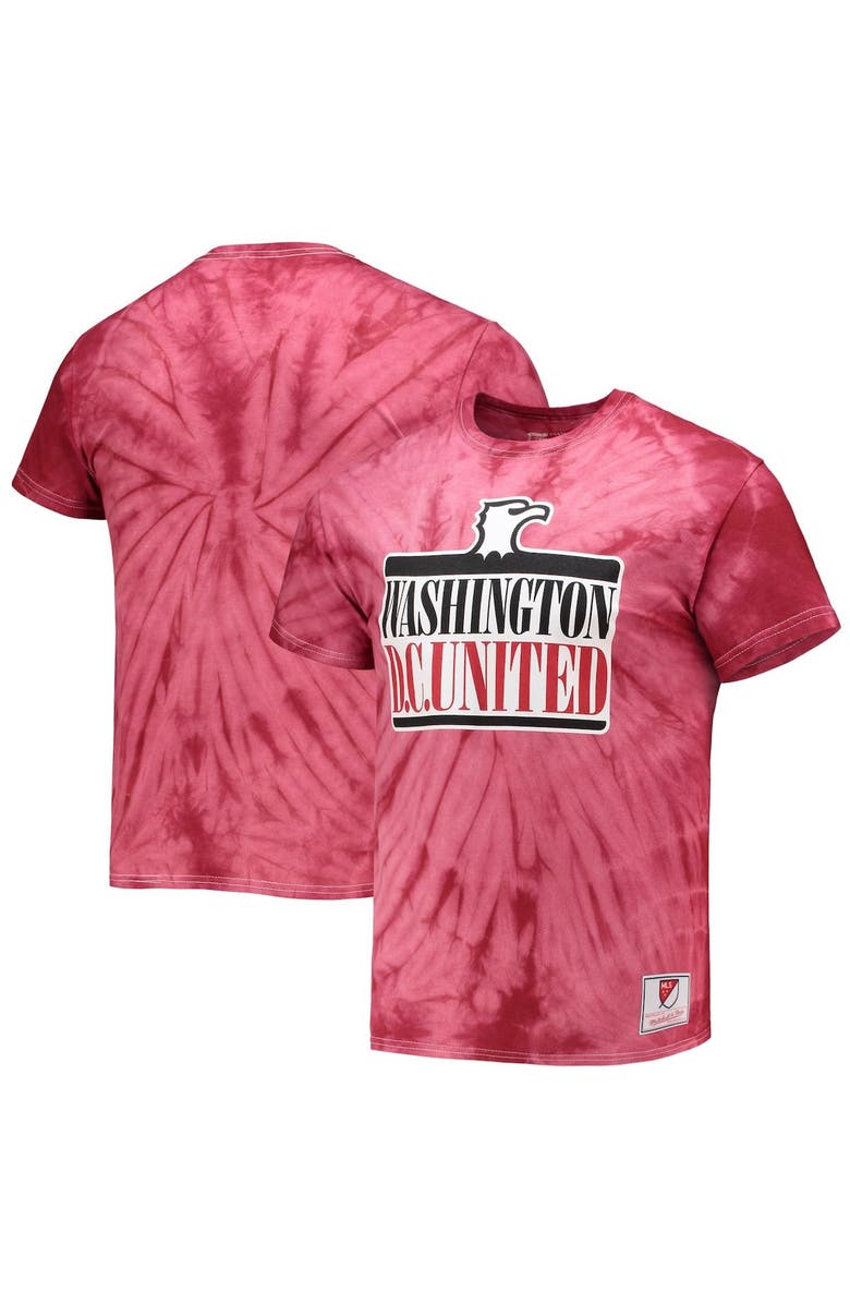 Mitchell & Ness Men's Mitchell & Ness Red D.C. United Since '96 Tie-Dye T-Shirt, Main, color, 