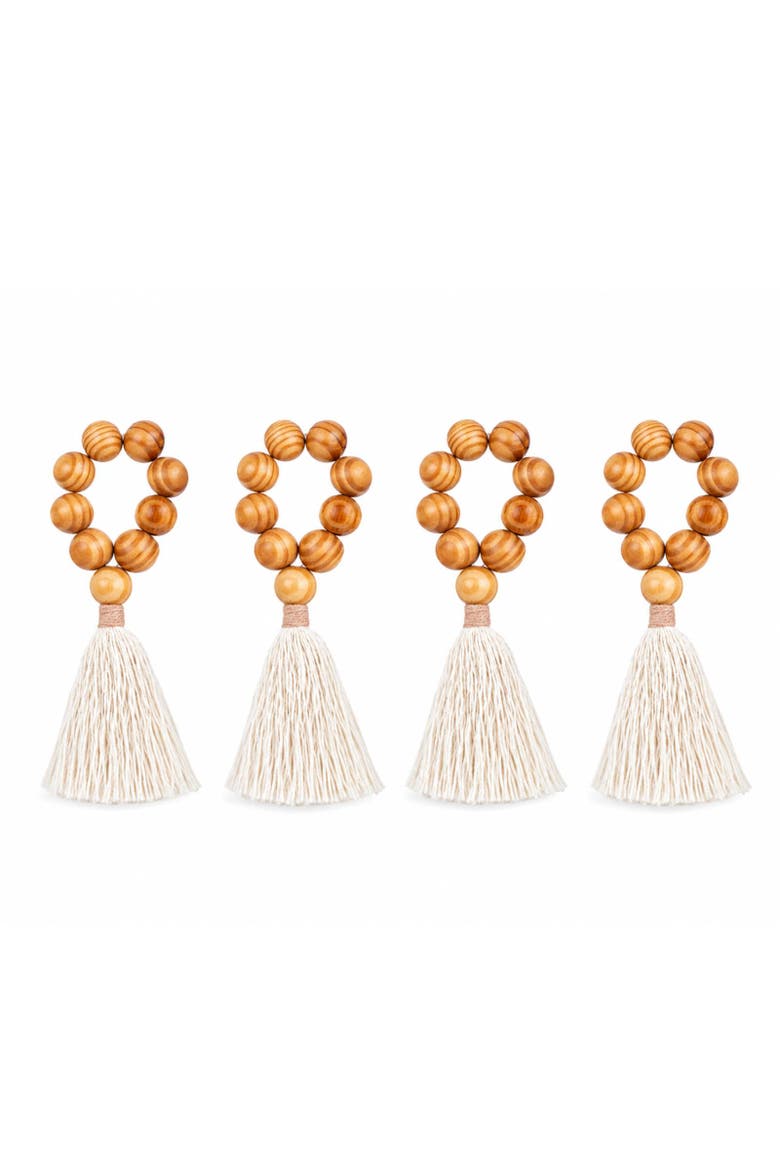 Boho Napkin Ring - Set of 4, Main, color, Ivory